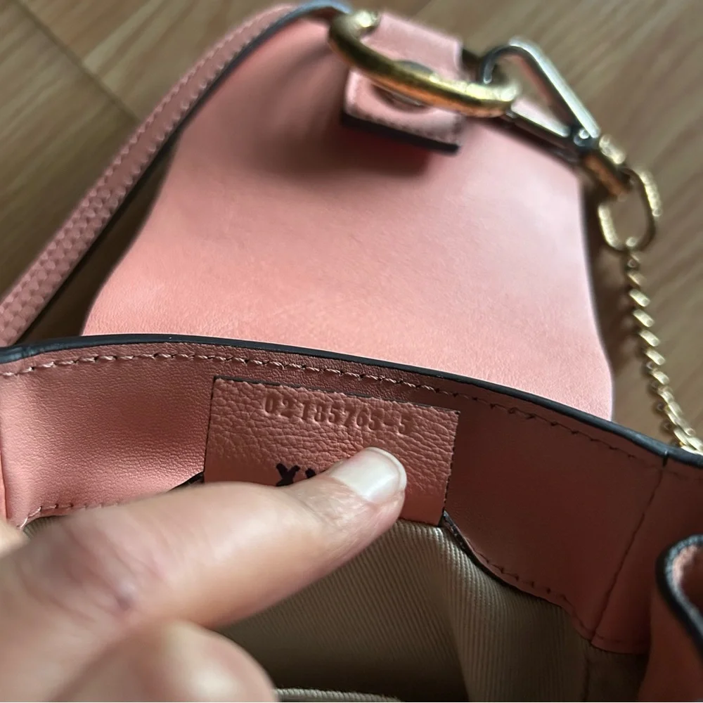 Chloe Faye Pink Suede Two Way Mini Backpack Bag
